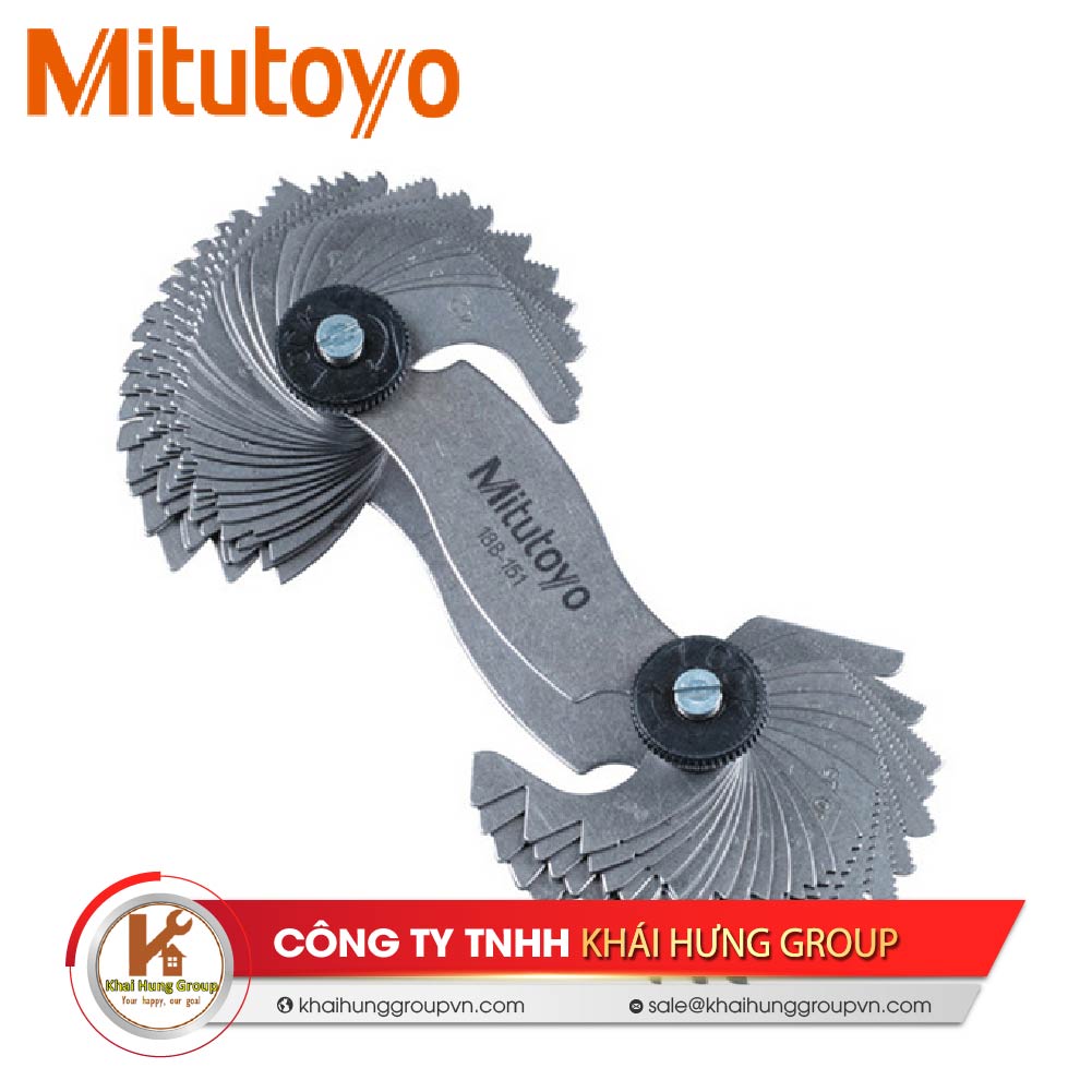 Bộ dưỡng đo bề dày 10 lá thép Mitutoyo 0.05-0.8mm chất lượng tại Khái Hưng Group