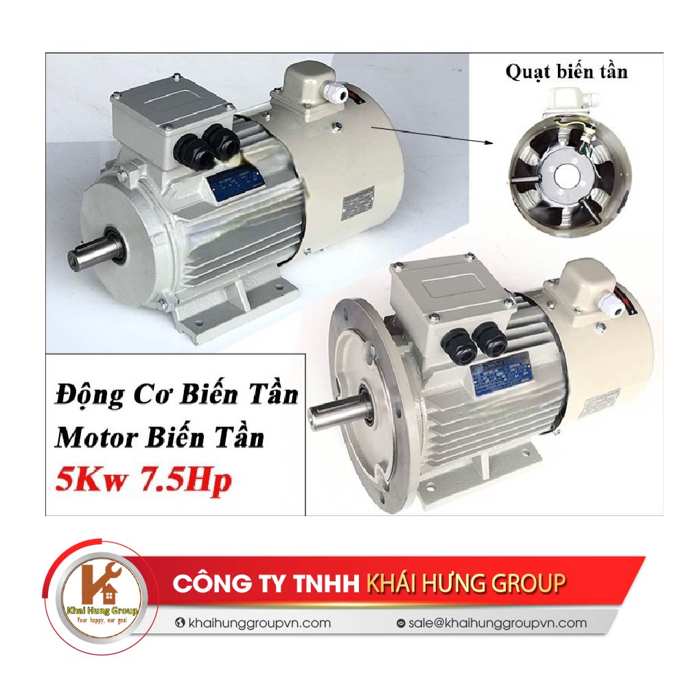 Mua Động Cơ Biến Tần 5.5Kw 7.5Hp tại Khái Hưng Group