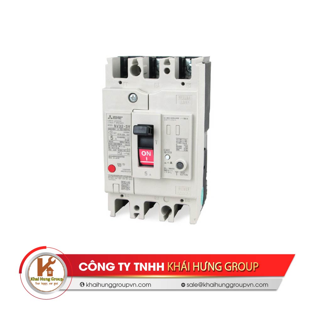 Aptomat chống giật loại tiêu chuẩn (ELCB) MITSUBISHI NV32-SV series
