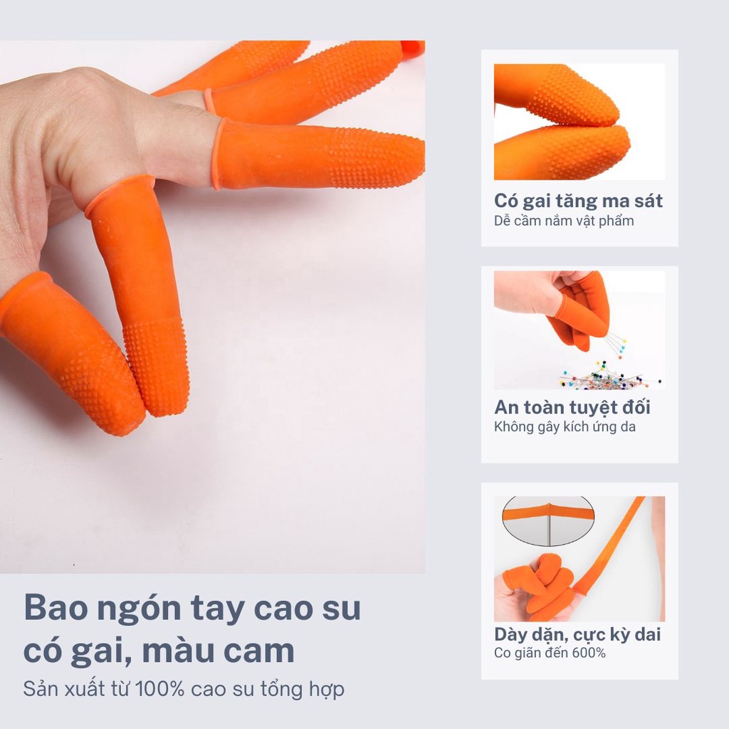 Bao ngón tay cam sần chống tĩnh điện tại Khái Hưng Group