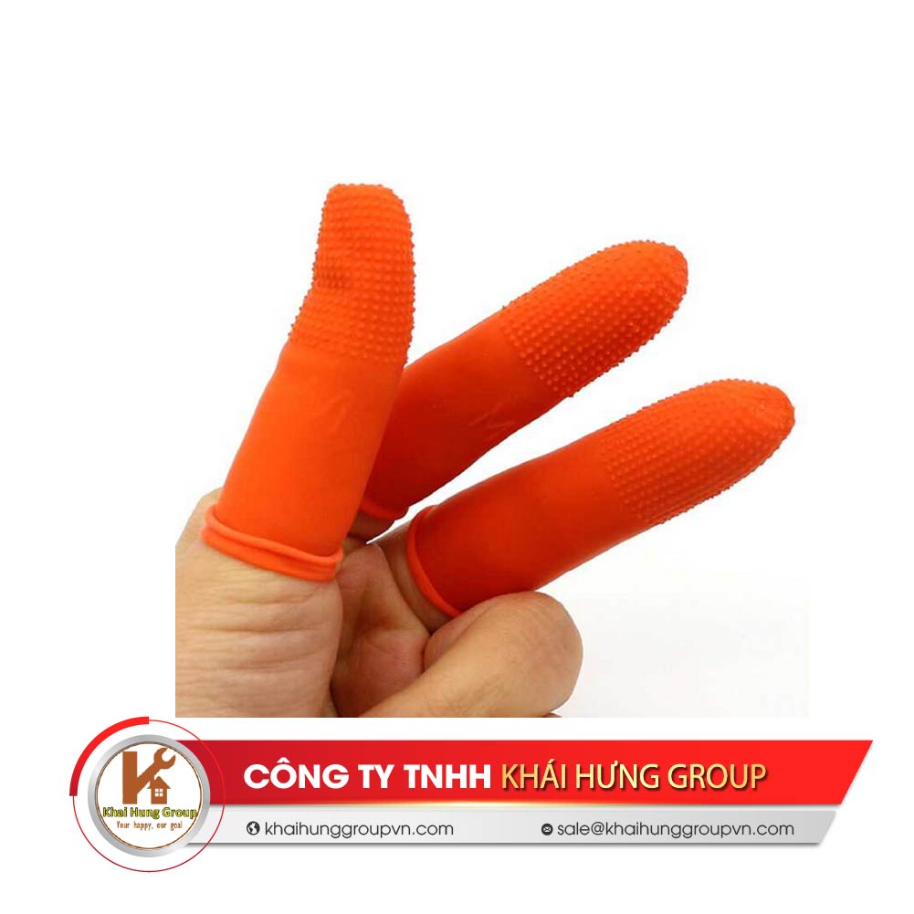 Bao ngón tay cam sần chống tĩnh điện tại Khái Hưng Group